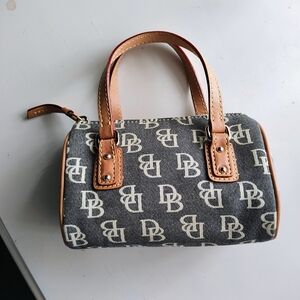 Dooney & Bourke DB Monogram Mini Barrel Bag Gray